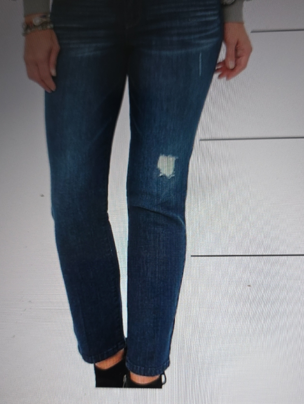 Democracy Dark Blue Distressed Skinny Jeans
